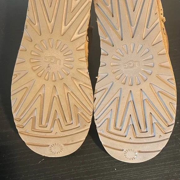 UGG Classic Logo chestnut Brown Mini Boots Sz 6 - Picture 7 of 11